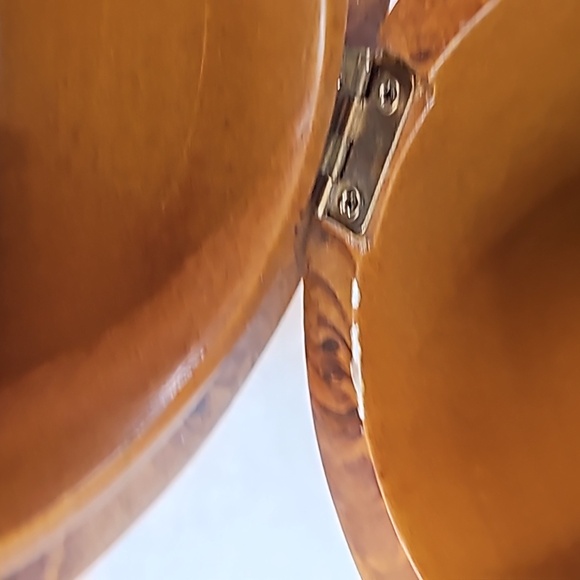 Tea Caddy Faux Burl Wood Acorn-Shaped - Picture 8 of 10